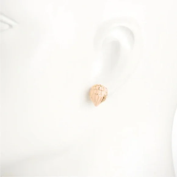 Kurt Geiger Enamel Pink Eagle Head Stud Earrings w/ Dust Pouch - Picture 4 of 4